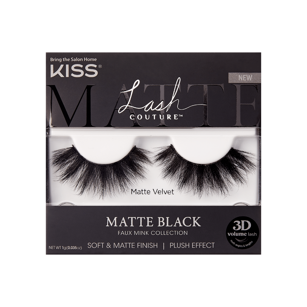 KISS LASH COUTURE 3D MATTE BLACK LASHES